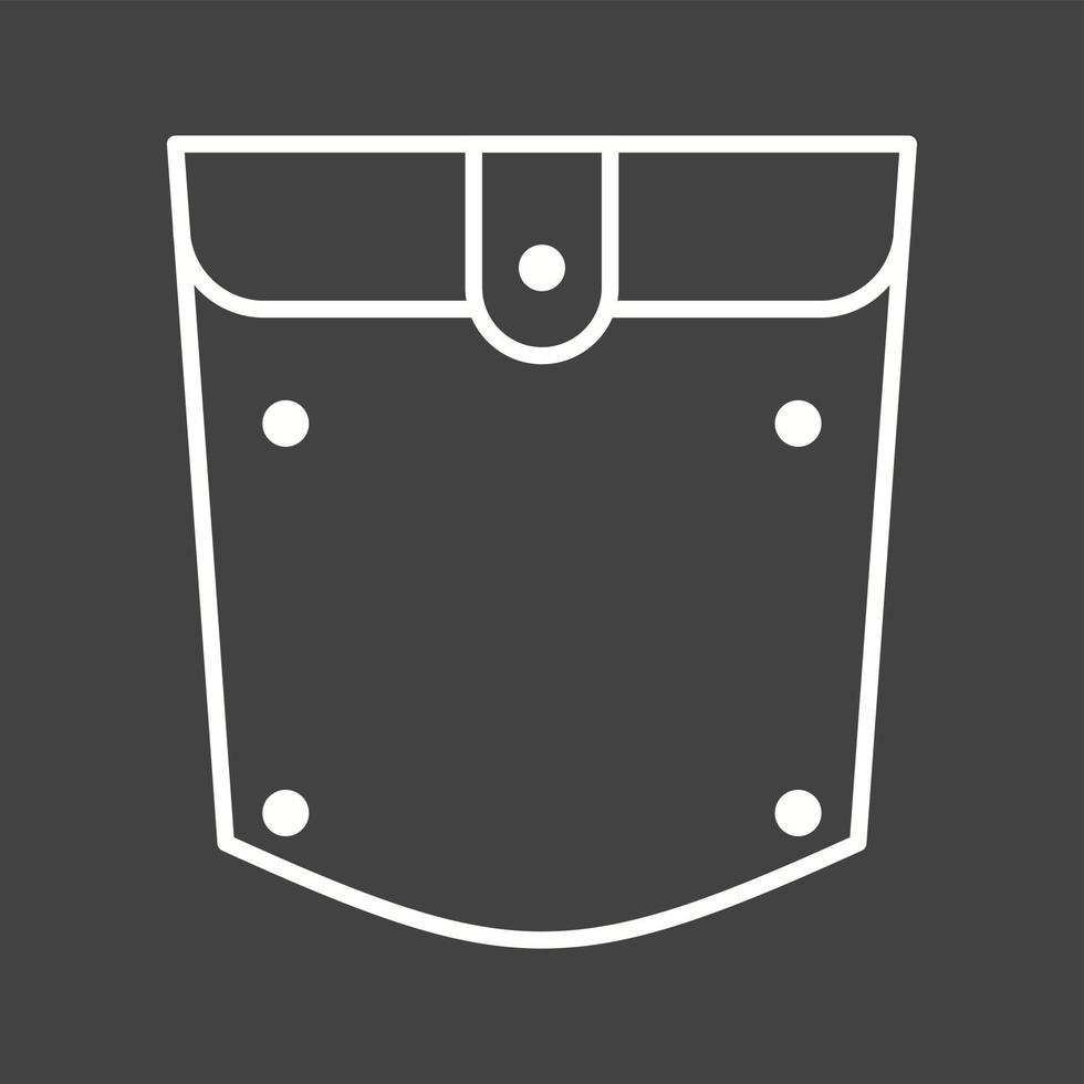 Unique Pocket Square Vector Line Icon