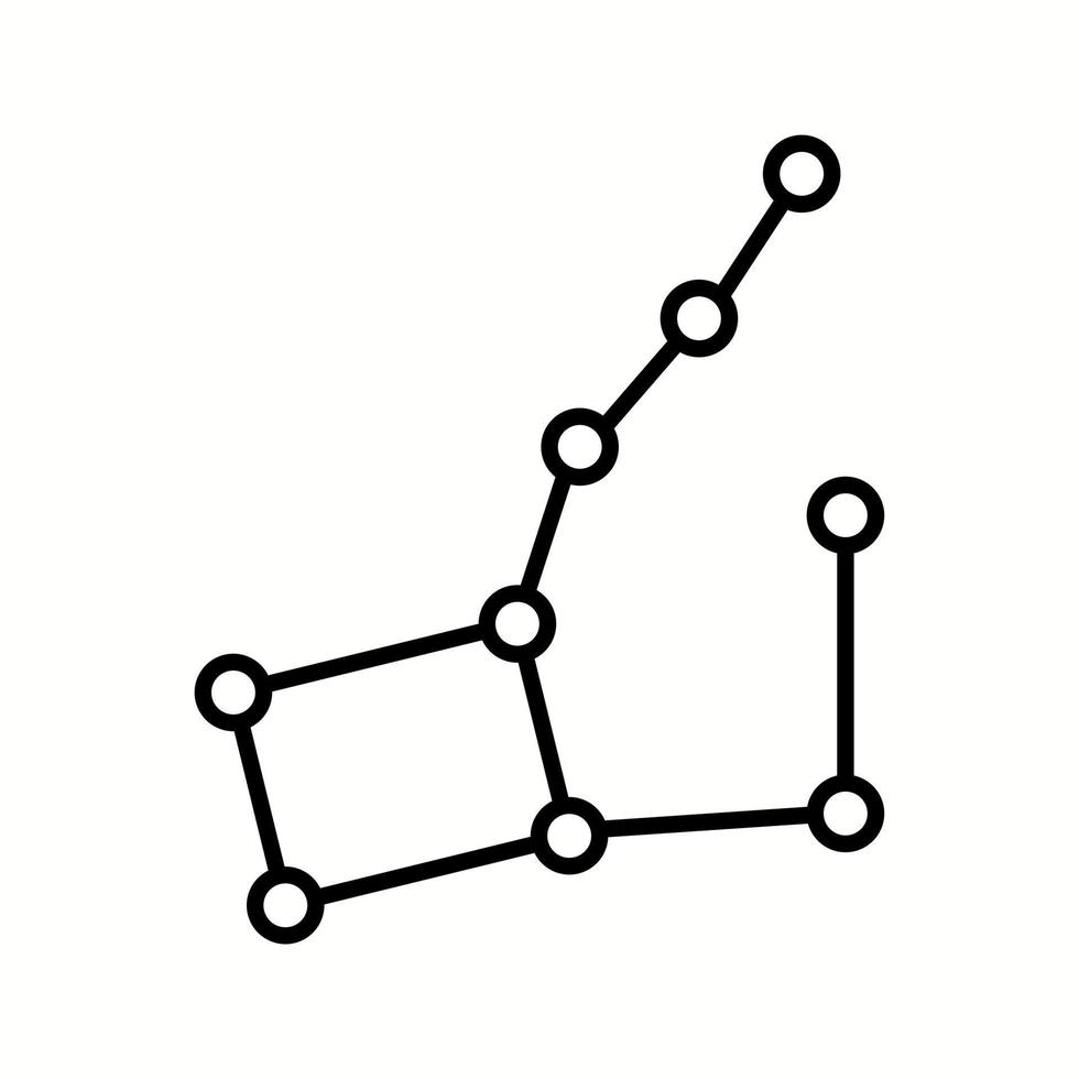 icono de línea de vector de constelación única