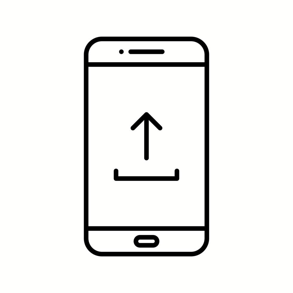 Unique Upload To Phone Vector Line Icon