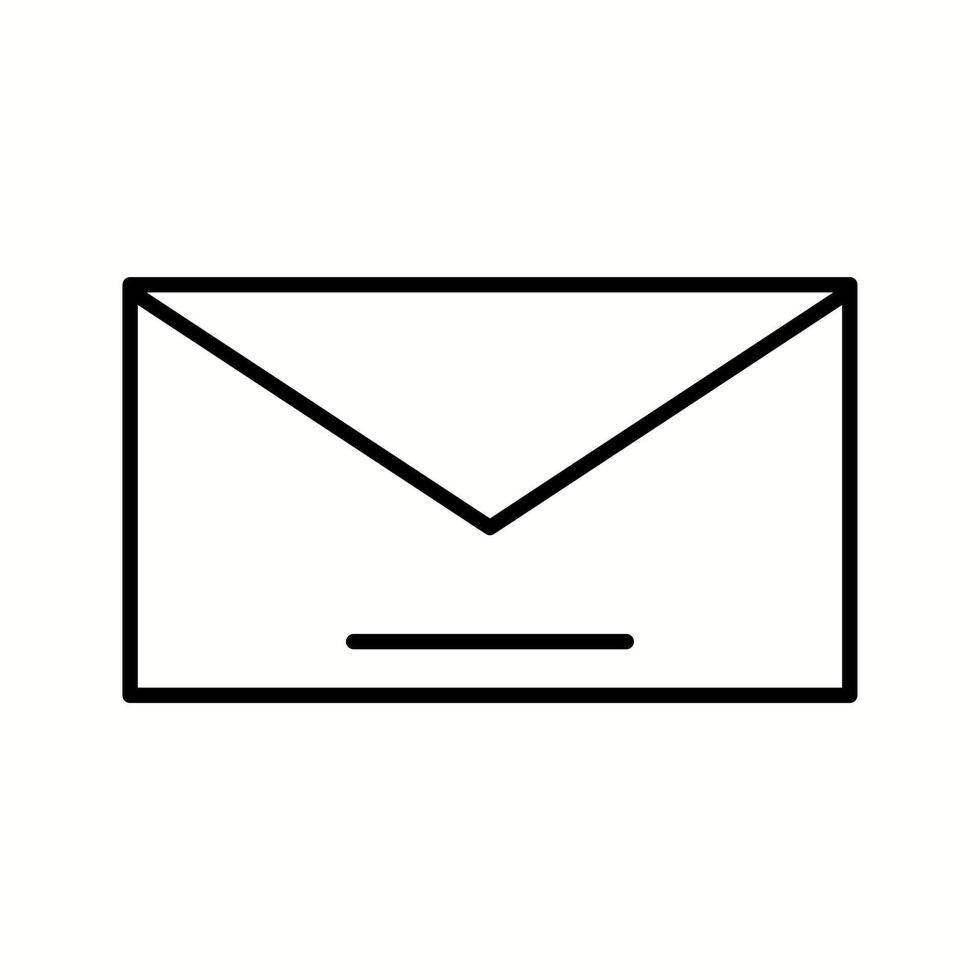 icono de línea de vector de correo único