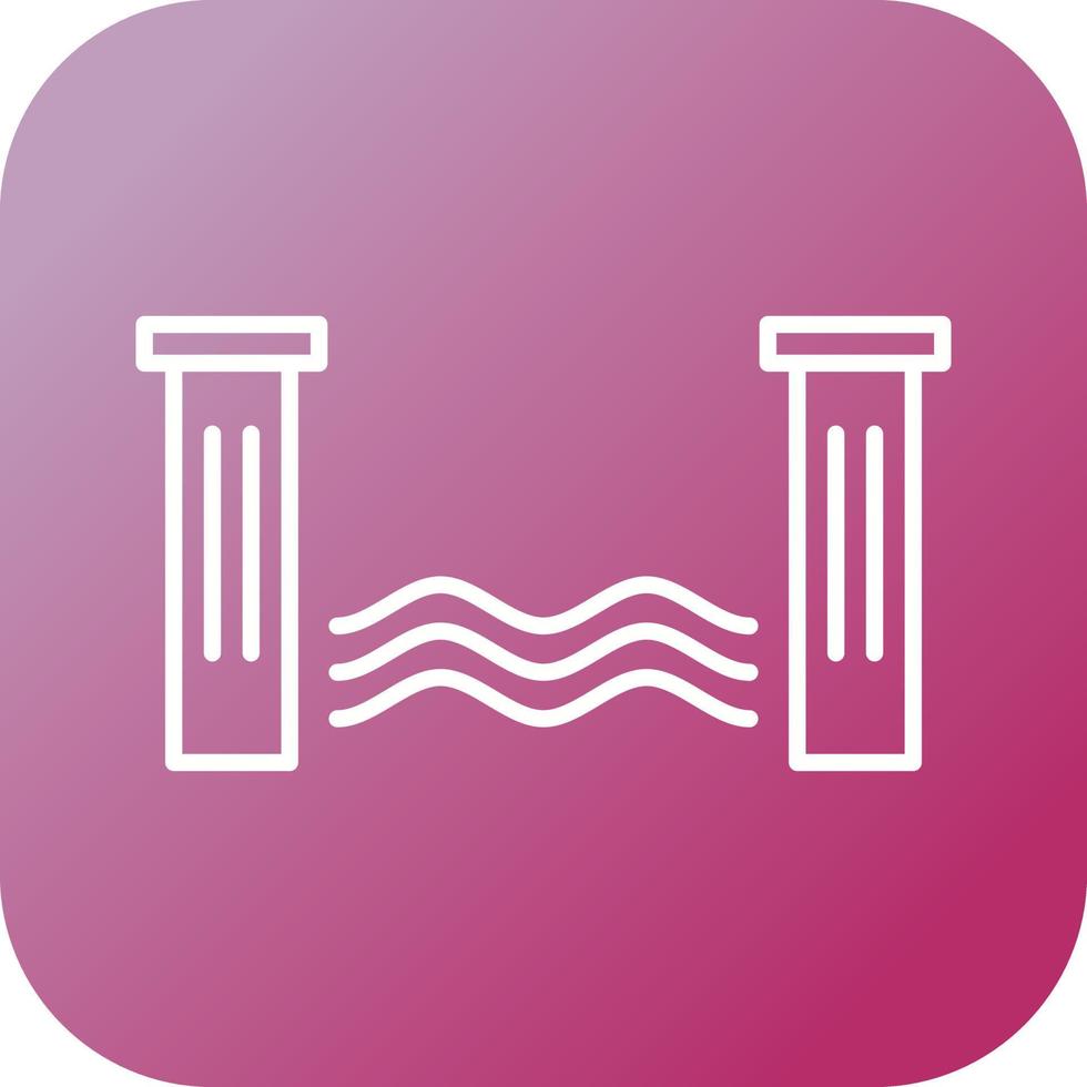 Unique Water Dam Vector Line Icon