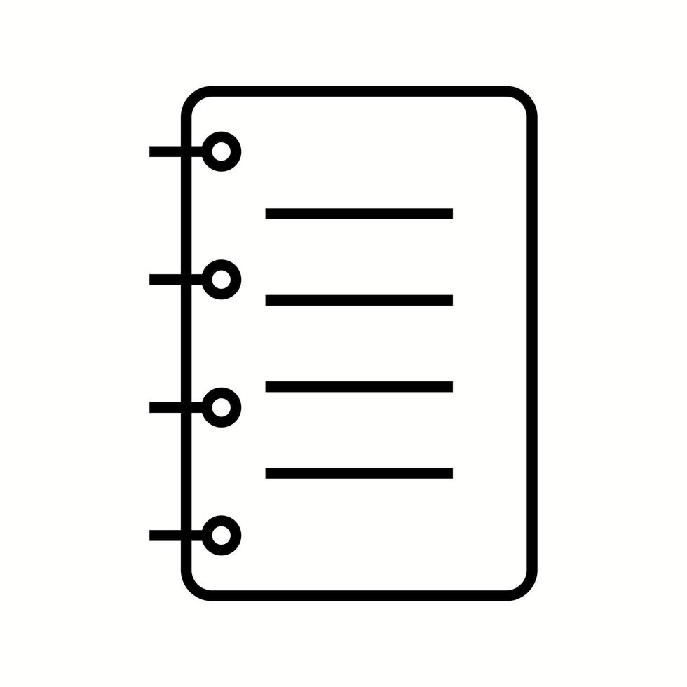 Unique Diary Vector Line Icon