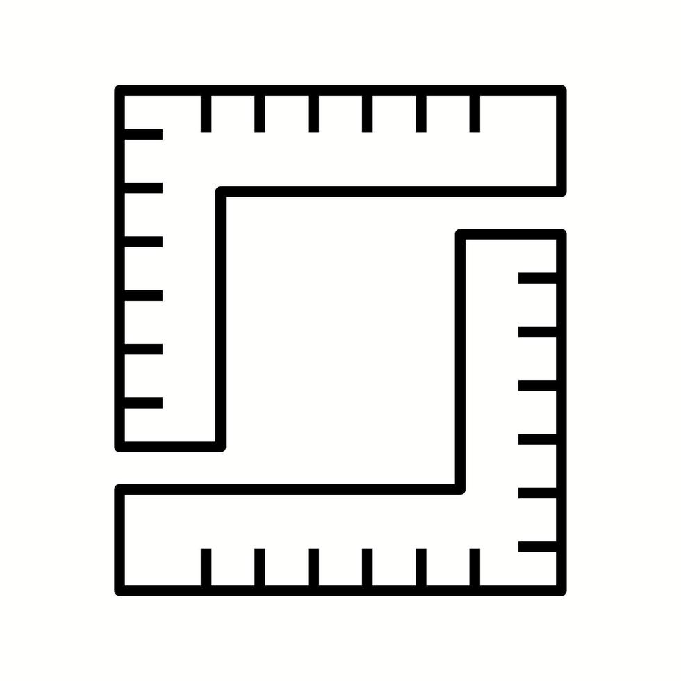 icono de línea de vector de medición única