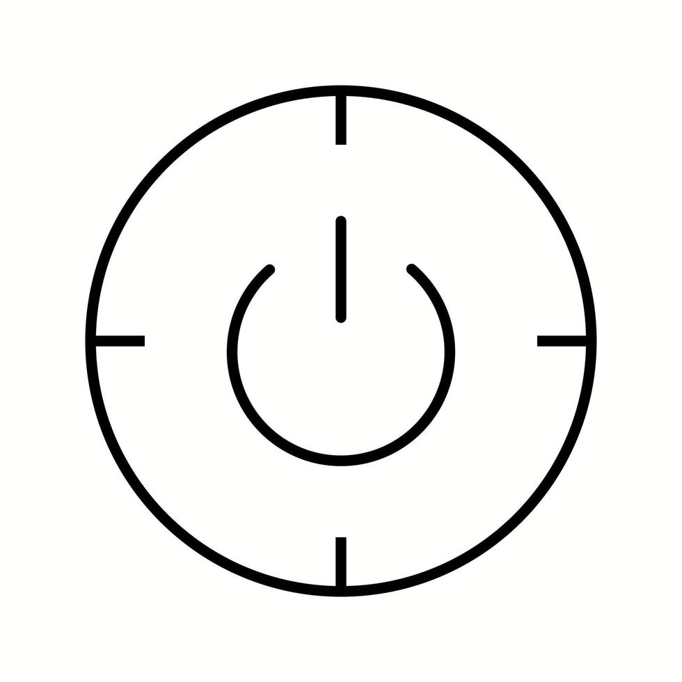 Unique Scheduled Power On And Off Vector Line Icon