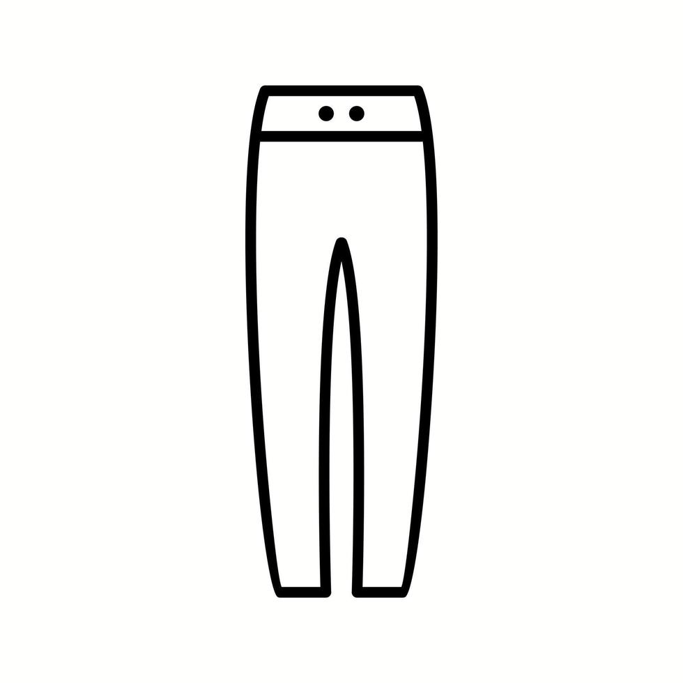 icono de línea de vector de pantalón cálido único