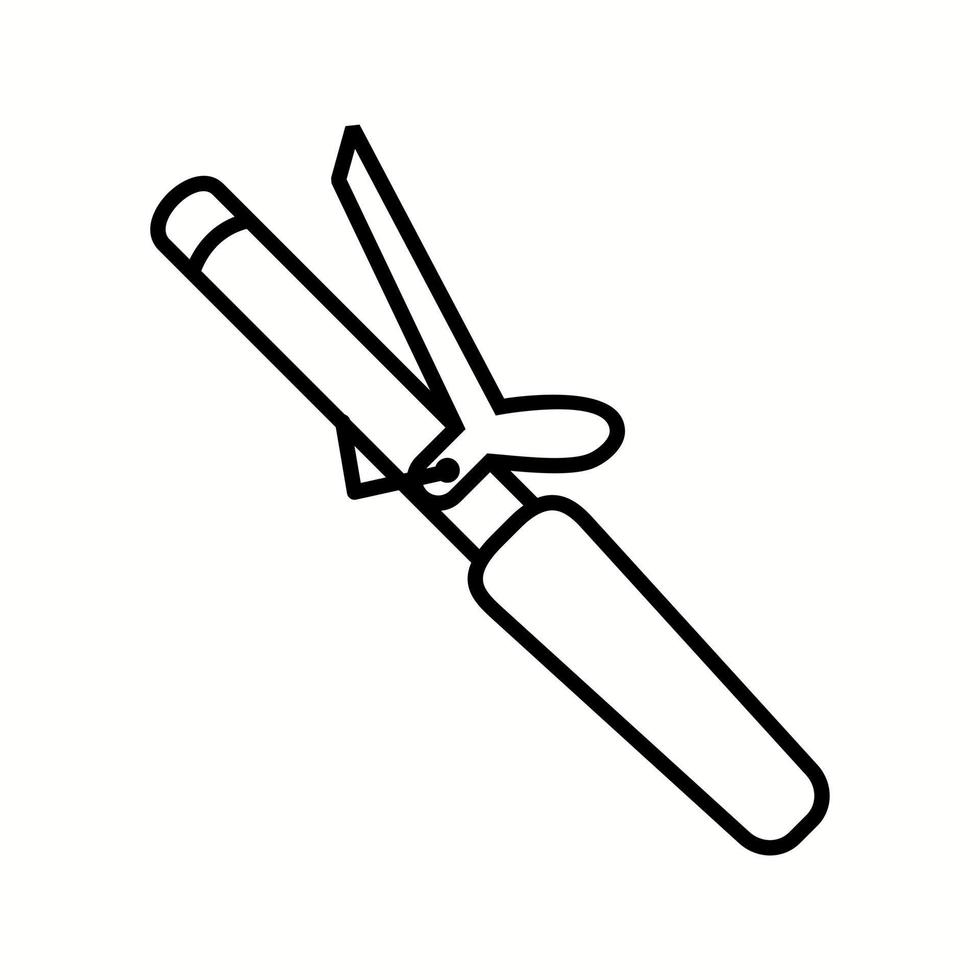 Unique Hair Roller Line Vector Icon