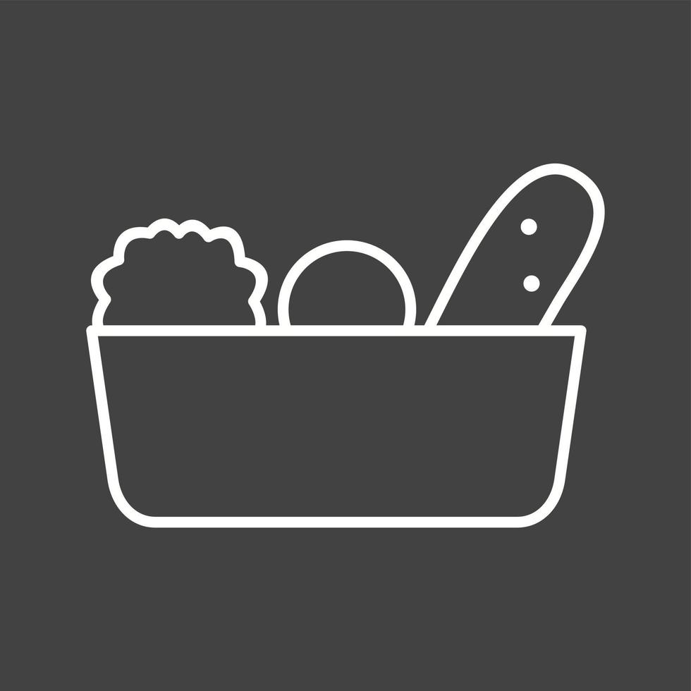 Unique Vegetable Basket Vector Line Icon