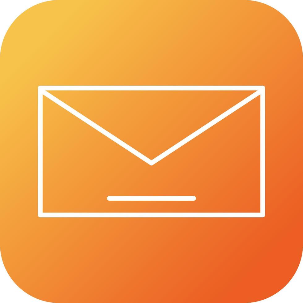 icono de línea de vector de correo único