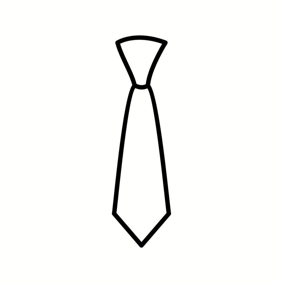 icono de línea de vector de corbata única