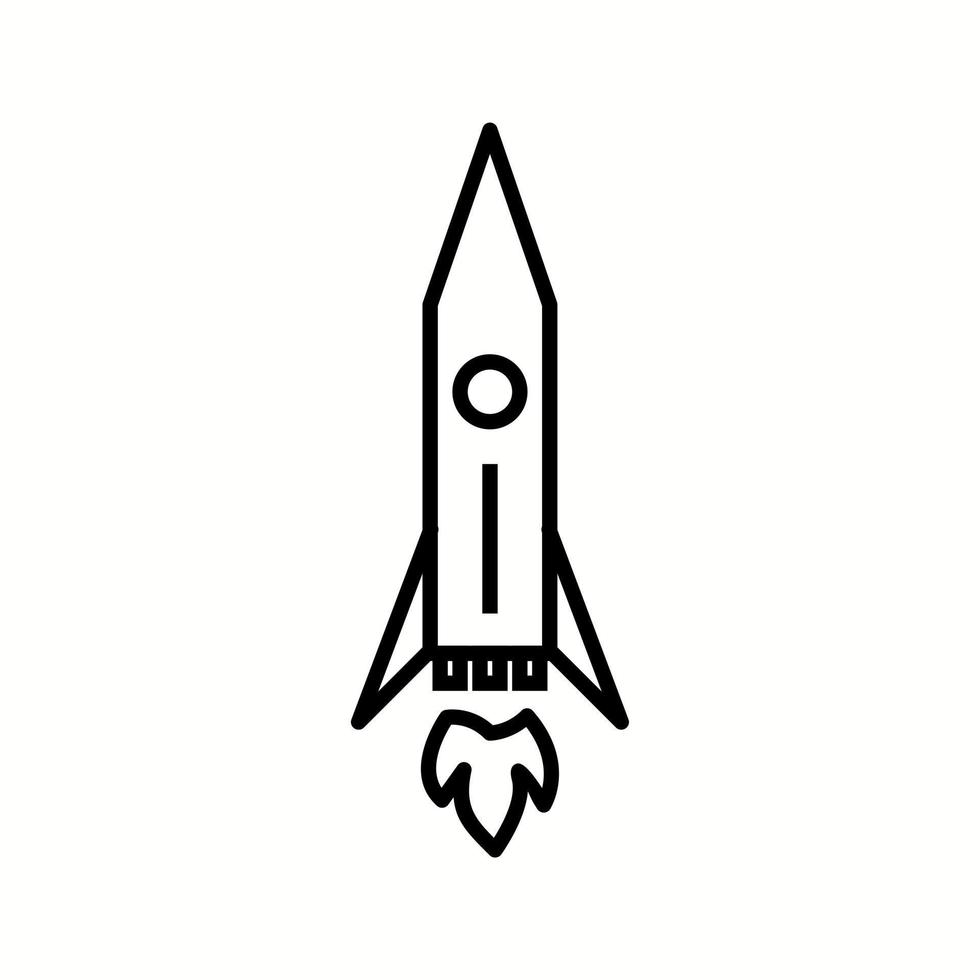 Unique Rocket I Vector Line Icon