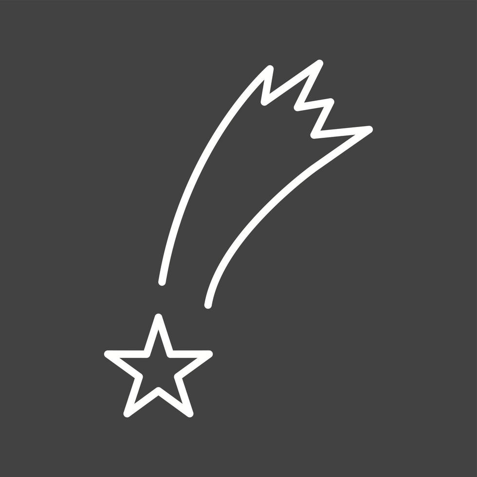 Unique Star Falling Vector Line Icon