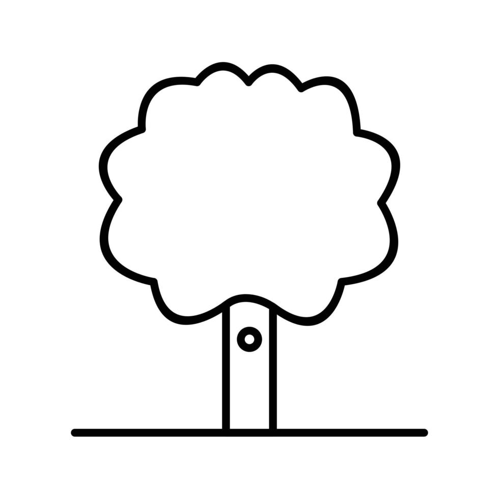 icono de línea de vector de árbol único ii