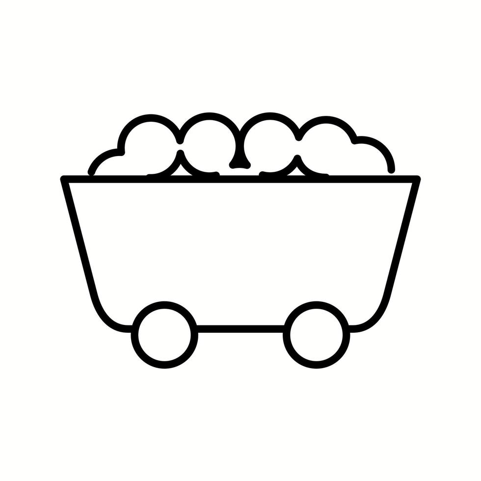 Unique Coal Mine Vector Line Icon