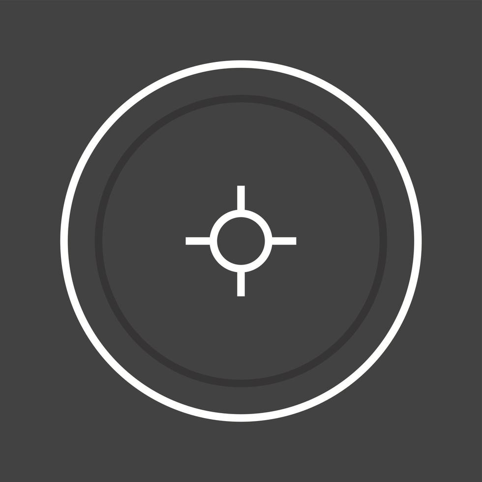 Unique Location Access Vector Line Icon