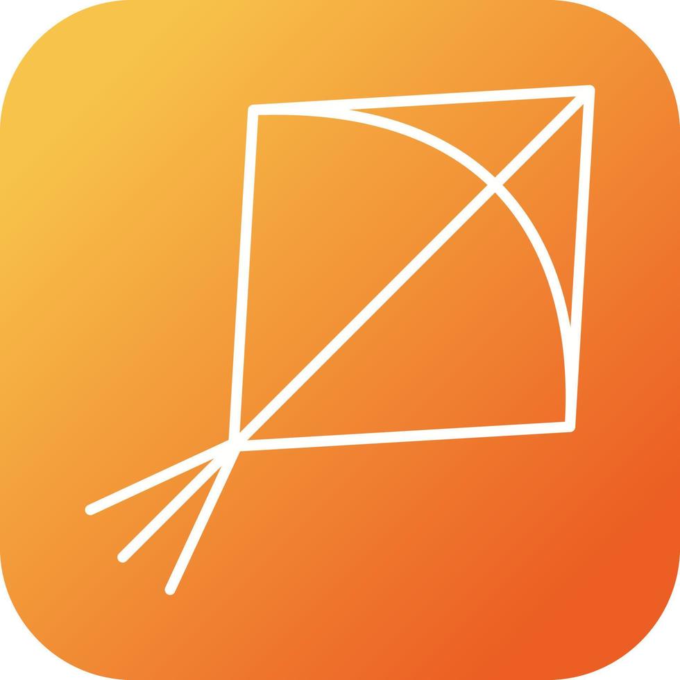 Unique Kite  Vector Line Icon