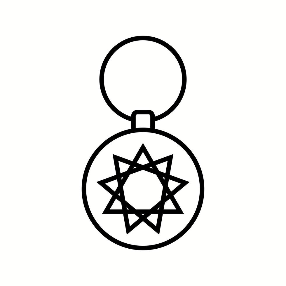 Unique Key Chain Vector Line Icon