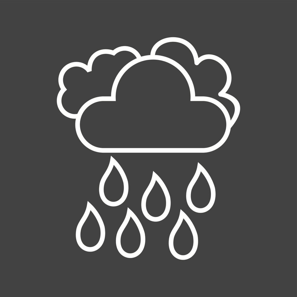 icono de vector de línea de clima nublado único