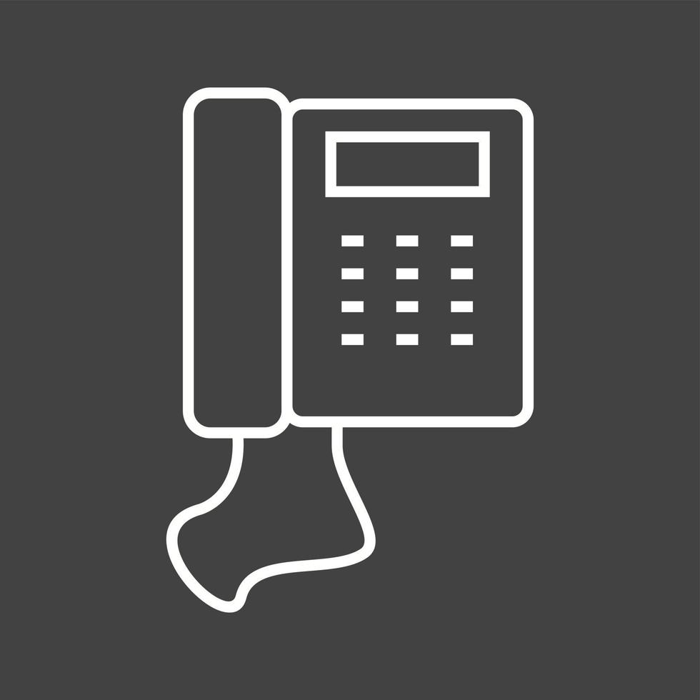 Unique Telephone Set Line Vector Icon