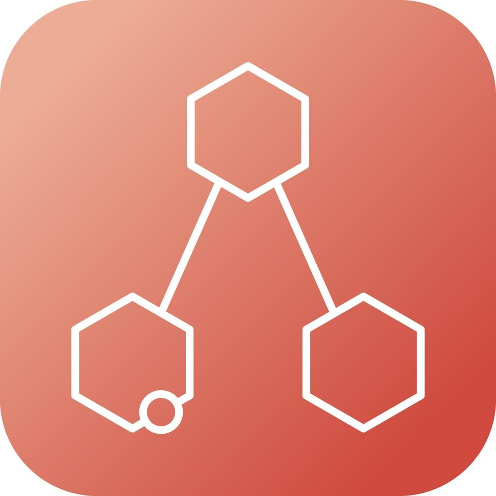 Unique Chemical Structure II Vector Line Icon