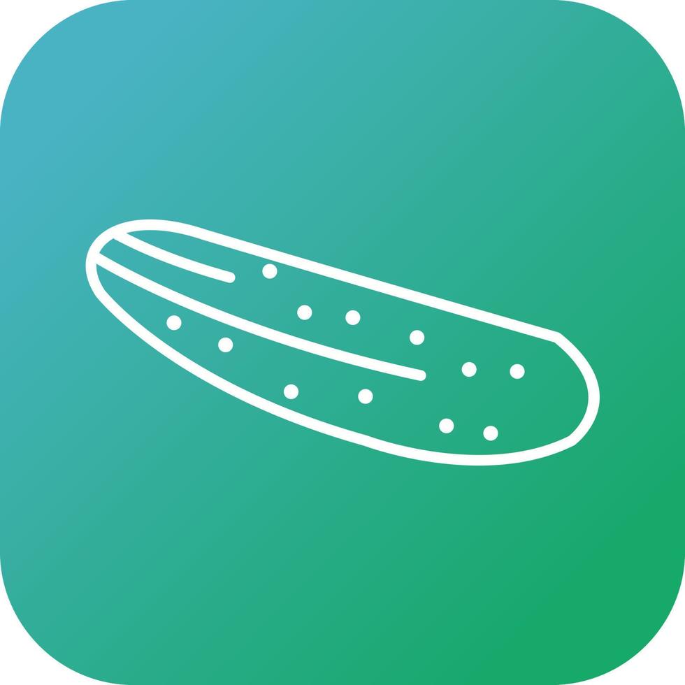 Unique Cucumber Vector Line Icon