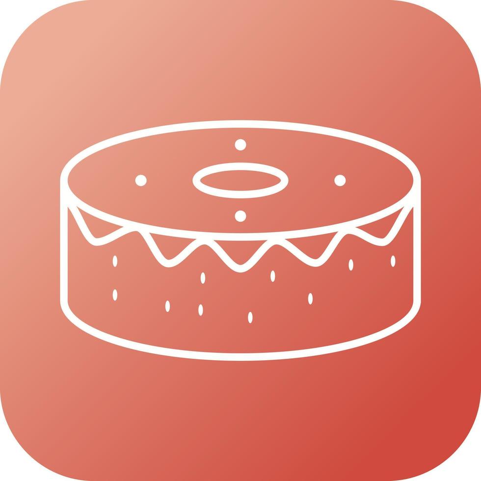 Unique Birthday Cake Vector Line Icon