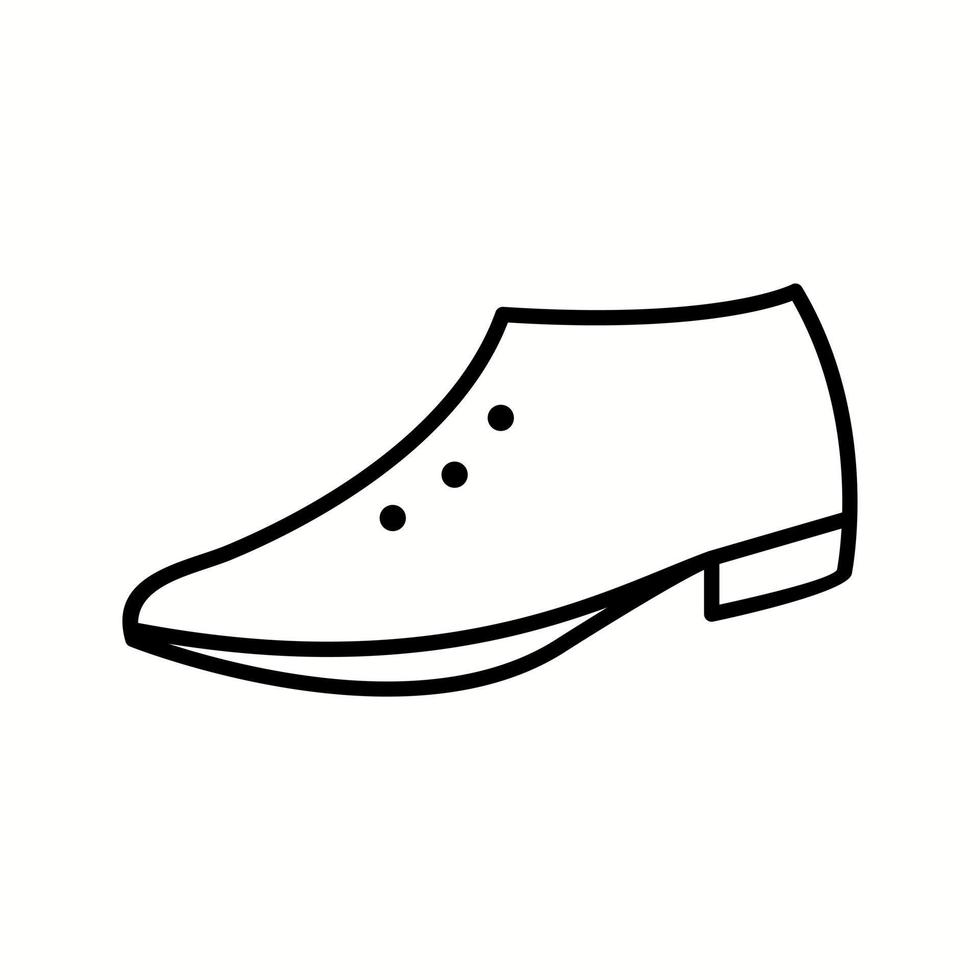 icono de línea de vector de zapatos formales únicos