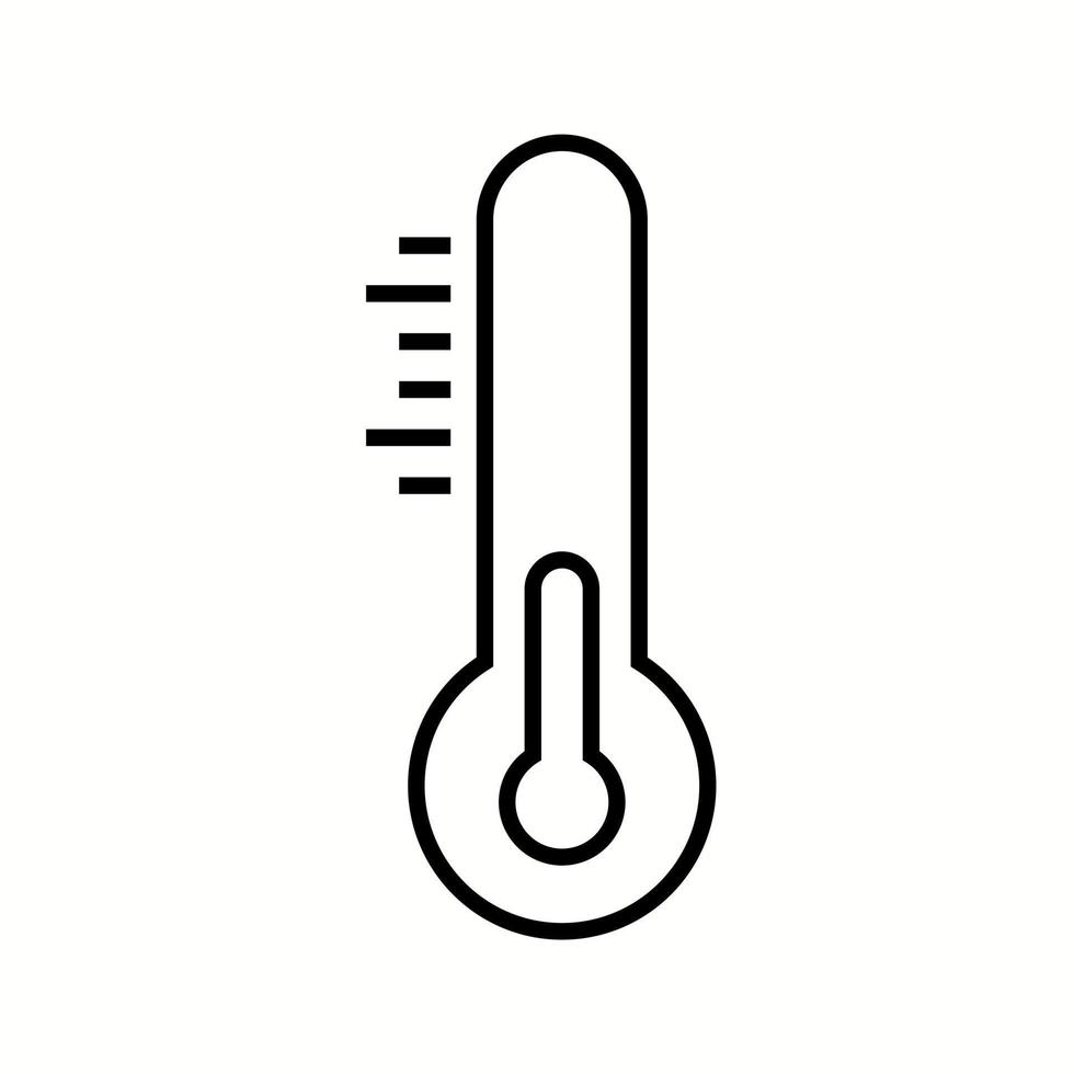 icono de línea de vector de temperatura única