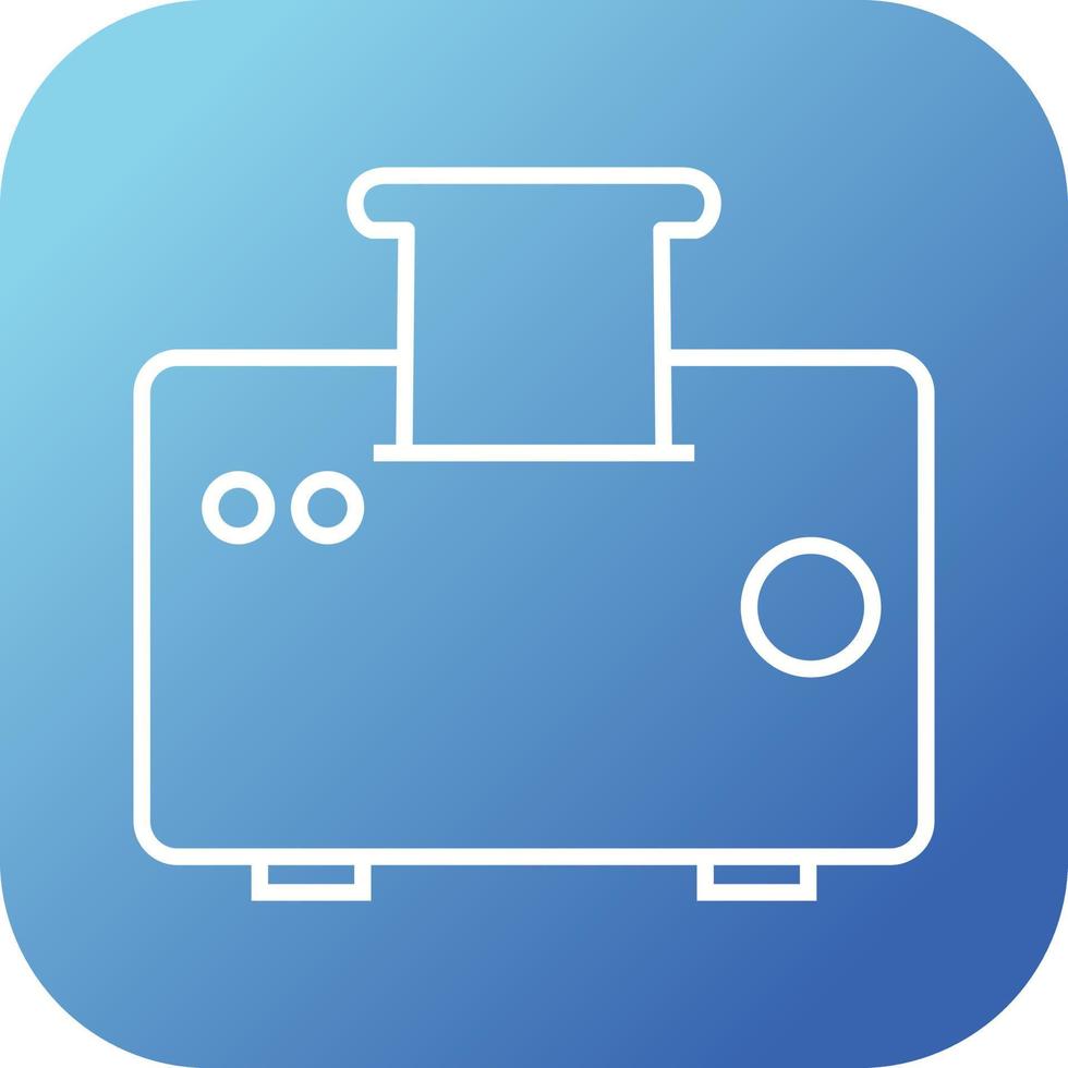 Unique Toaster Vector Line Icon