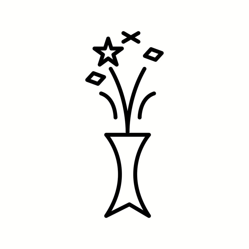 Unique Celebrations Vector Line Icon