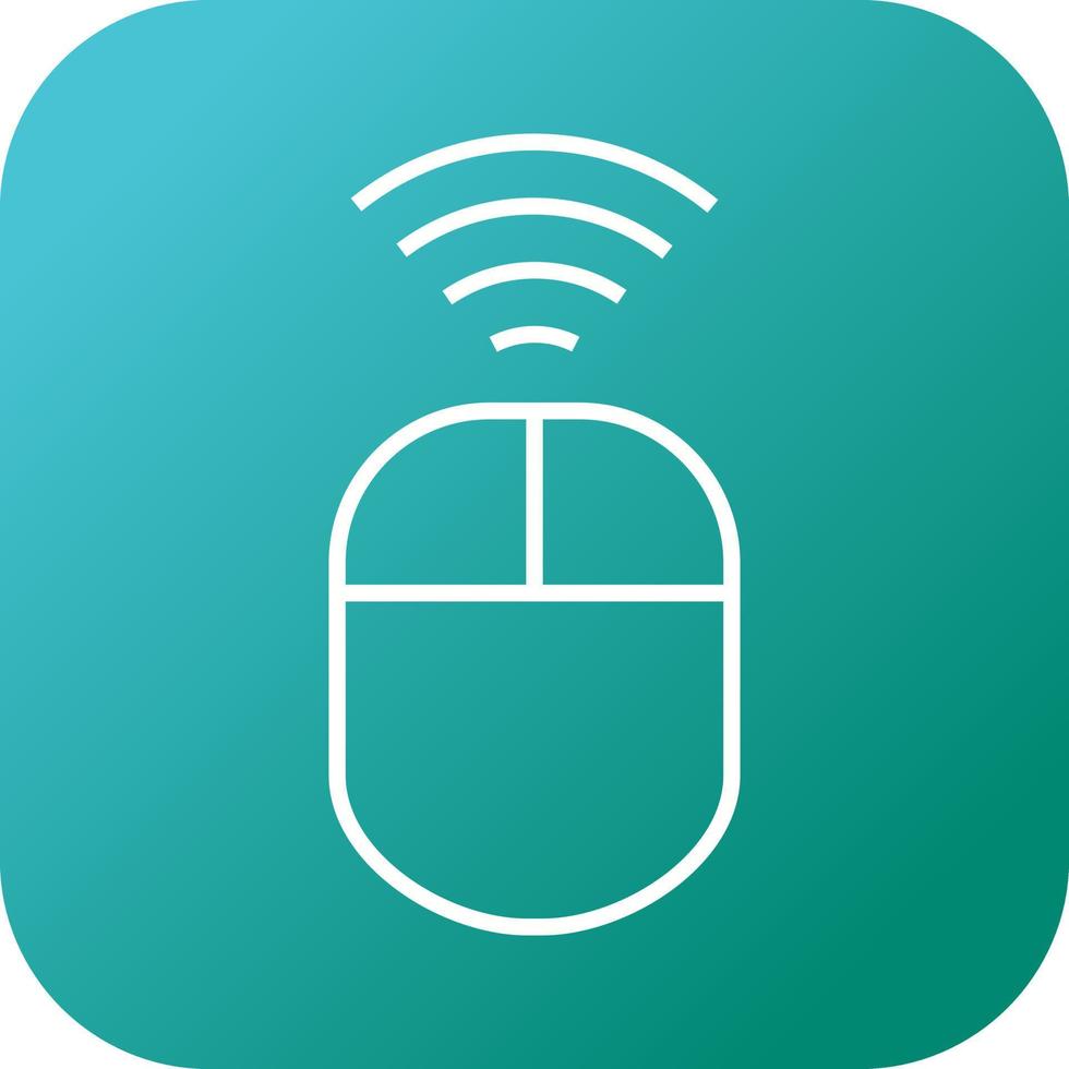 Unique Wireless Input Device Vector Line Icon