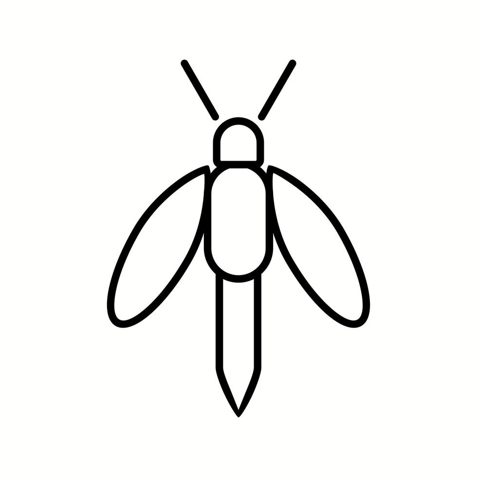 Unique Firefly Line Vector Icon