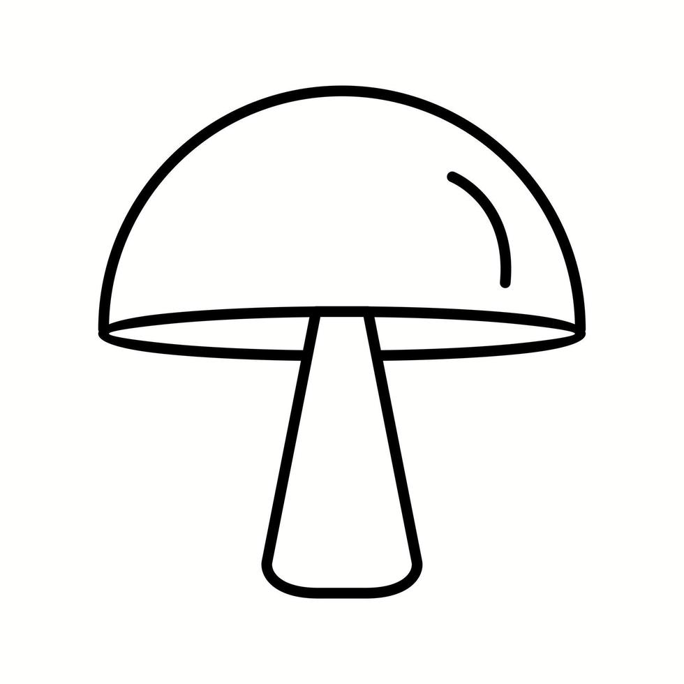 Unique Mushroom Vector Line Icon