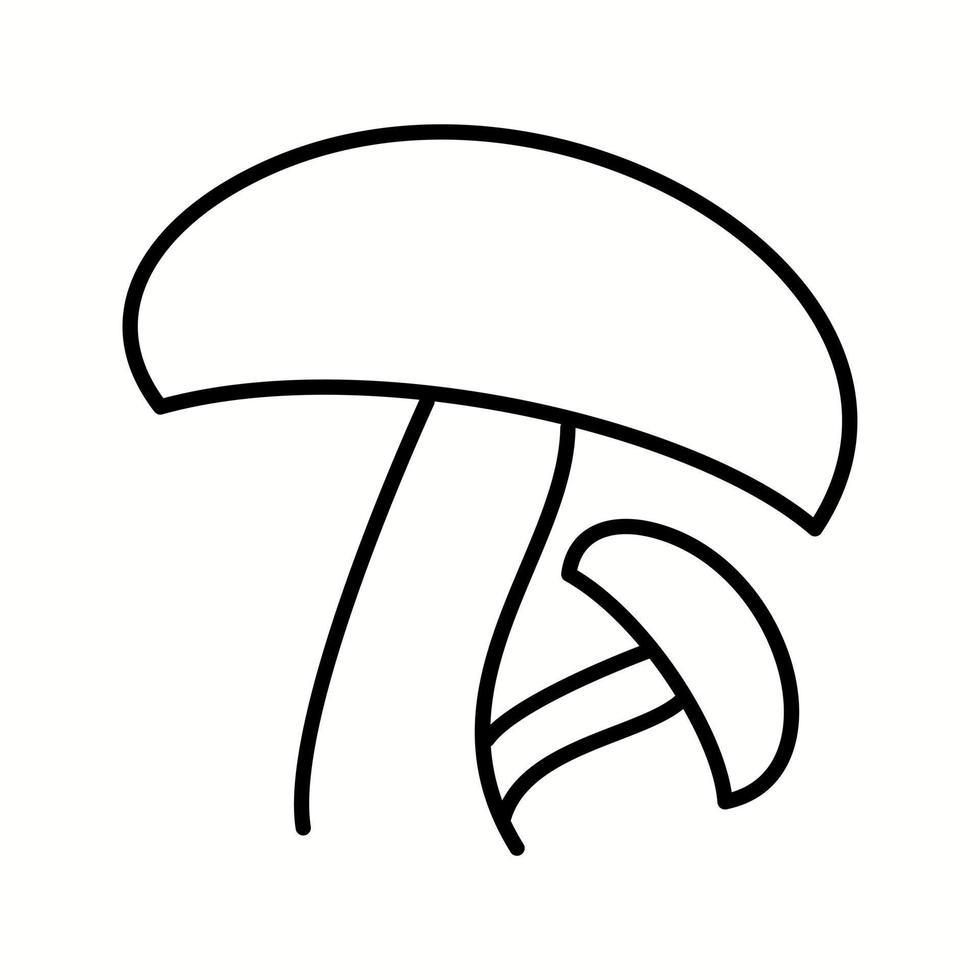 Unique Mushroom Vector Line Icon