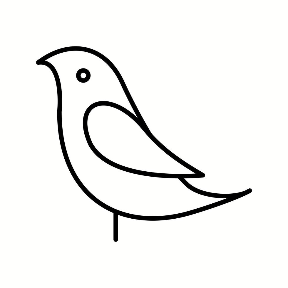 Unique Birds Vector Line Icon