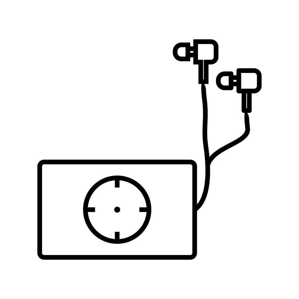 Unique Music Player Line Vector Icon