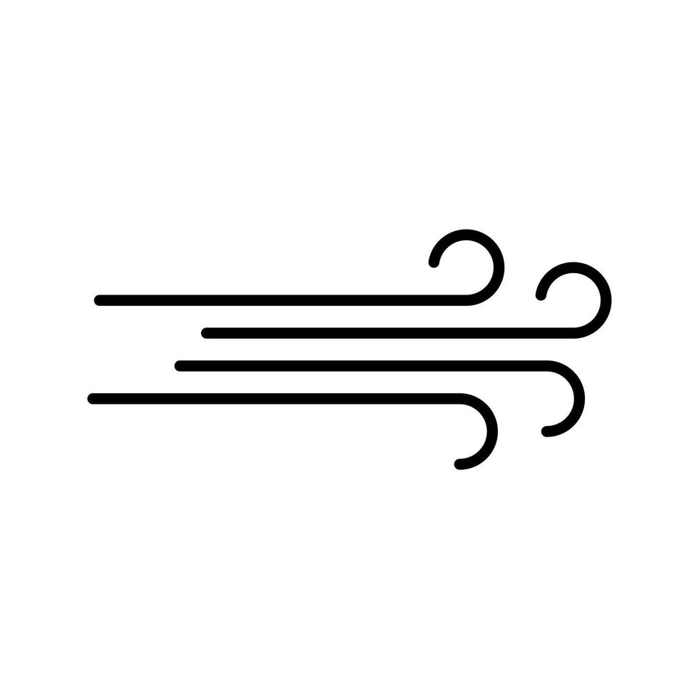 Unique Wind Vector Line Icon