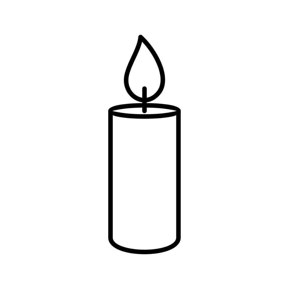 Unique Candle Line Vector Icon