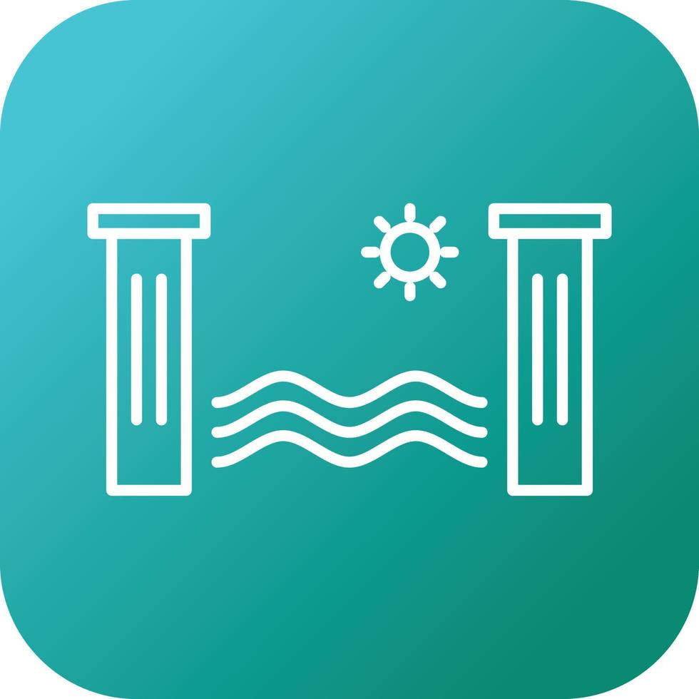 Unique Hydro Power Vector Line Icon