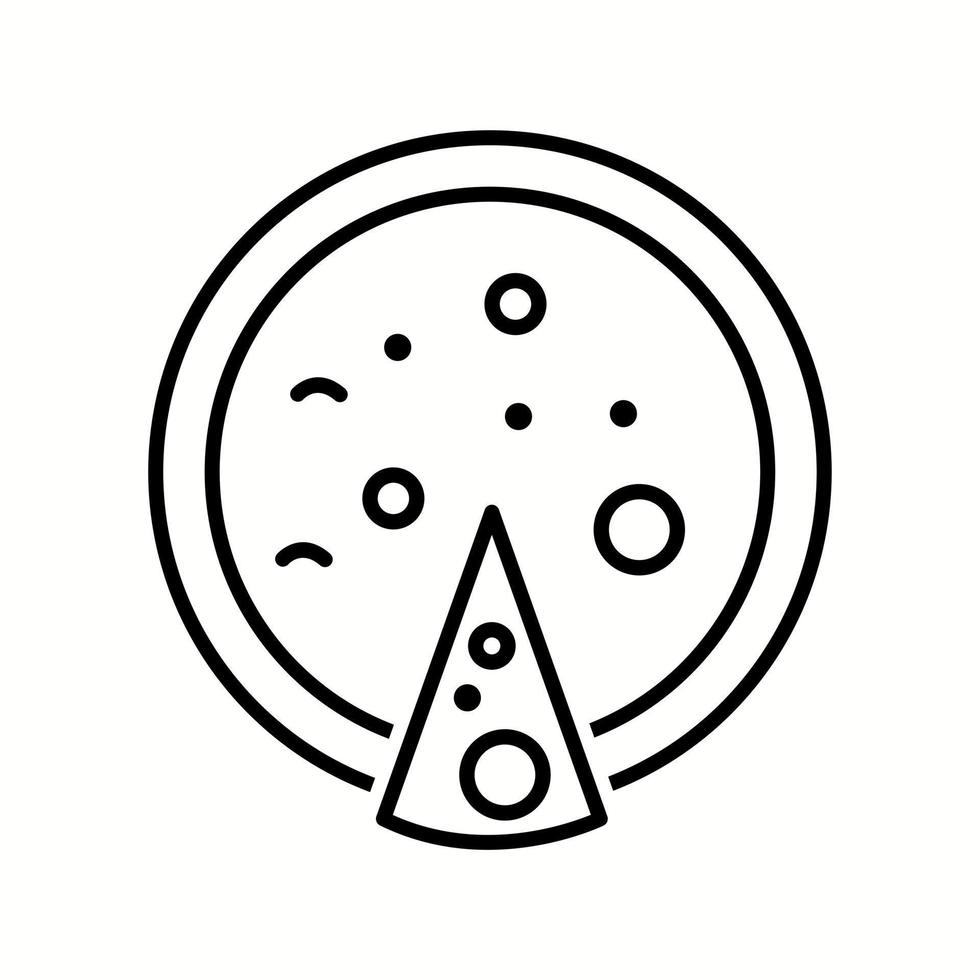 Unique Pizza Vector Line Icon