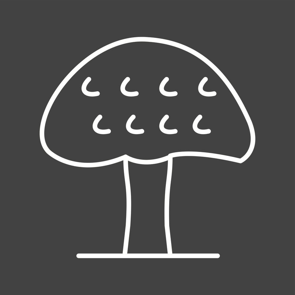 Unique Mushroom Vector Line Icon