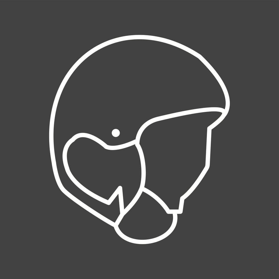 Unique Helmet Vector Line Icon