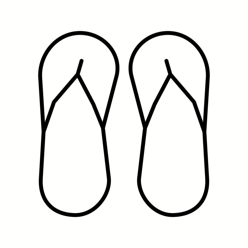 Unique Sandal Vector Line Icon