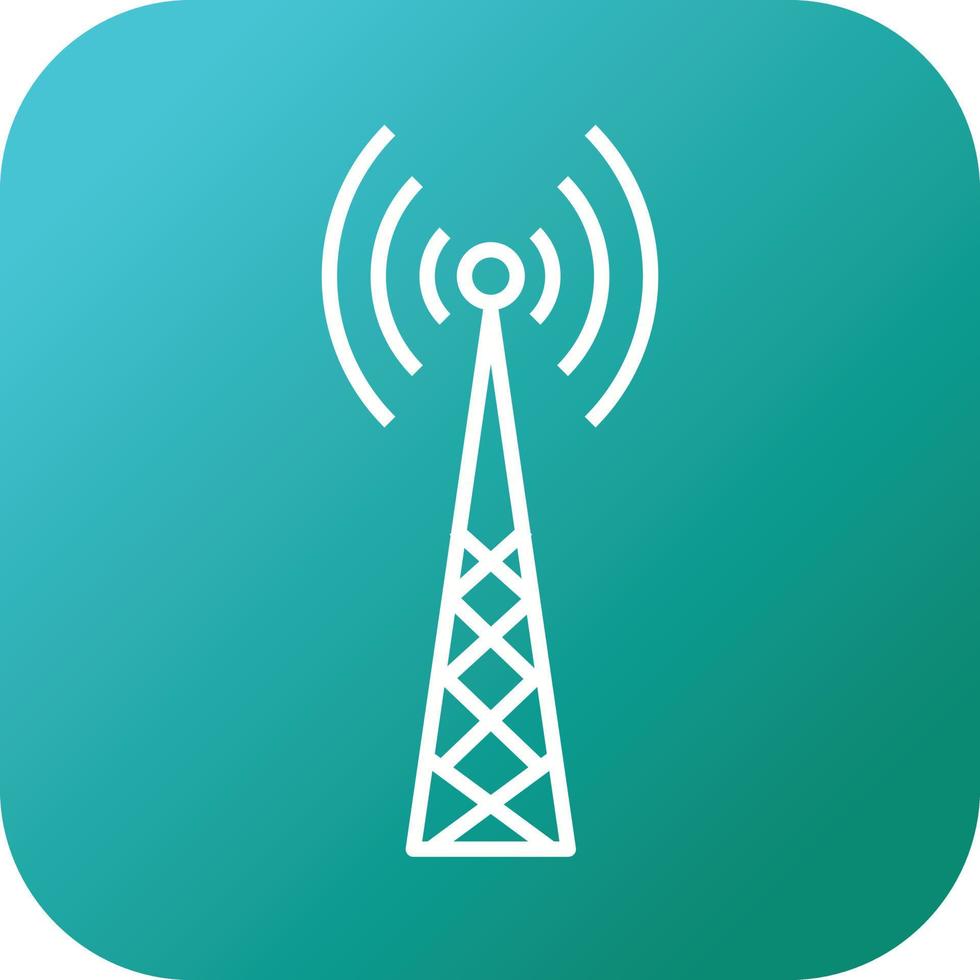 Unique Telecom Tower Vector Line Icon