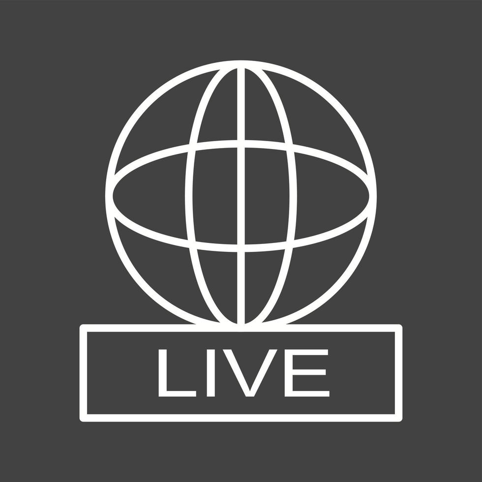 Unique Live News Vector Line Icon