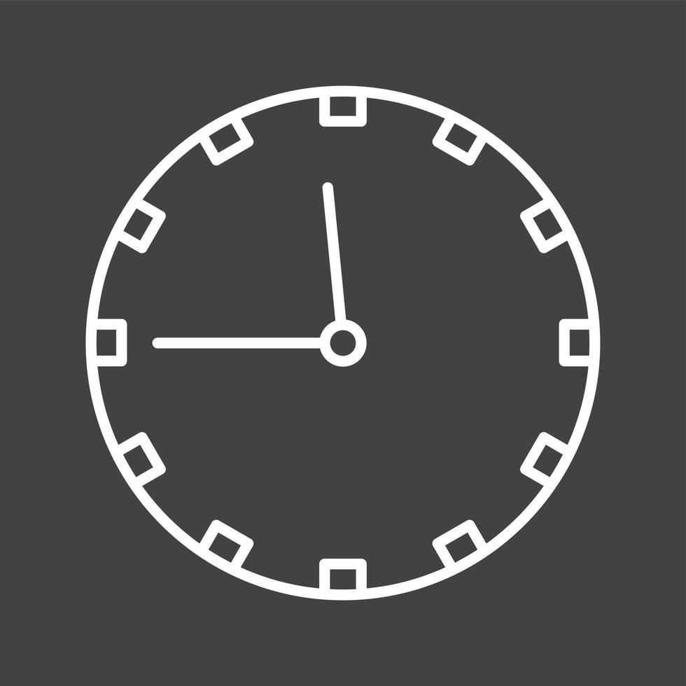 Unique Clock Line Vector Icon