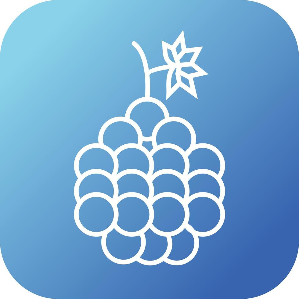 Unique Grapes Vector Line Icon