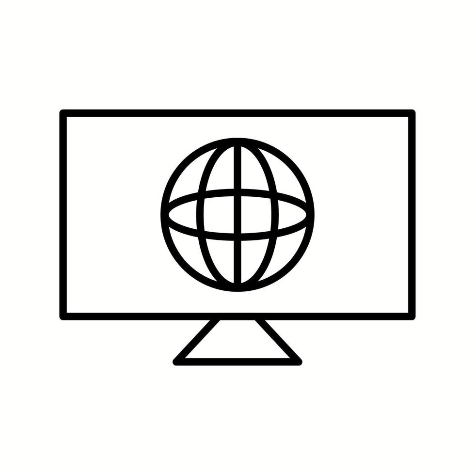 Unique Global News Vector Line Icon