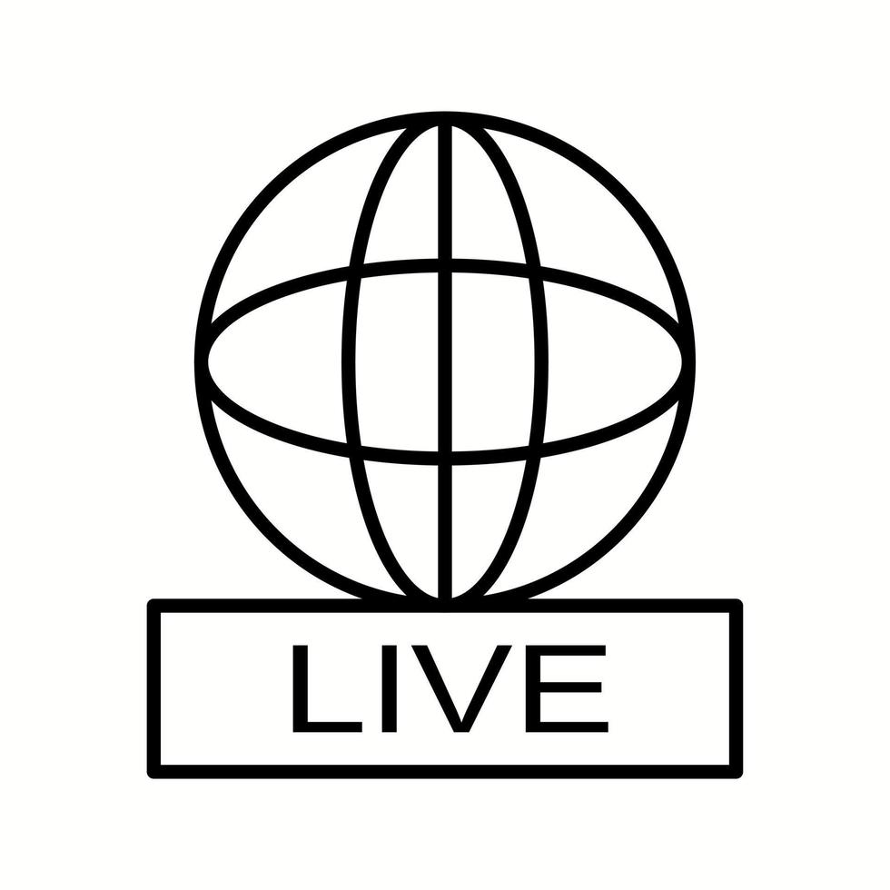 Unique Live News Vector Line Icon