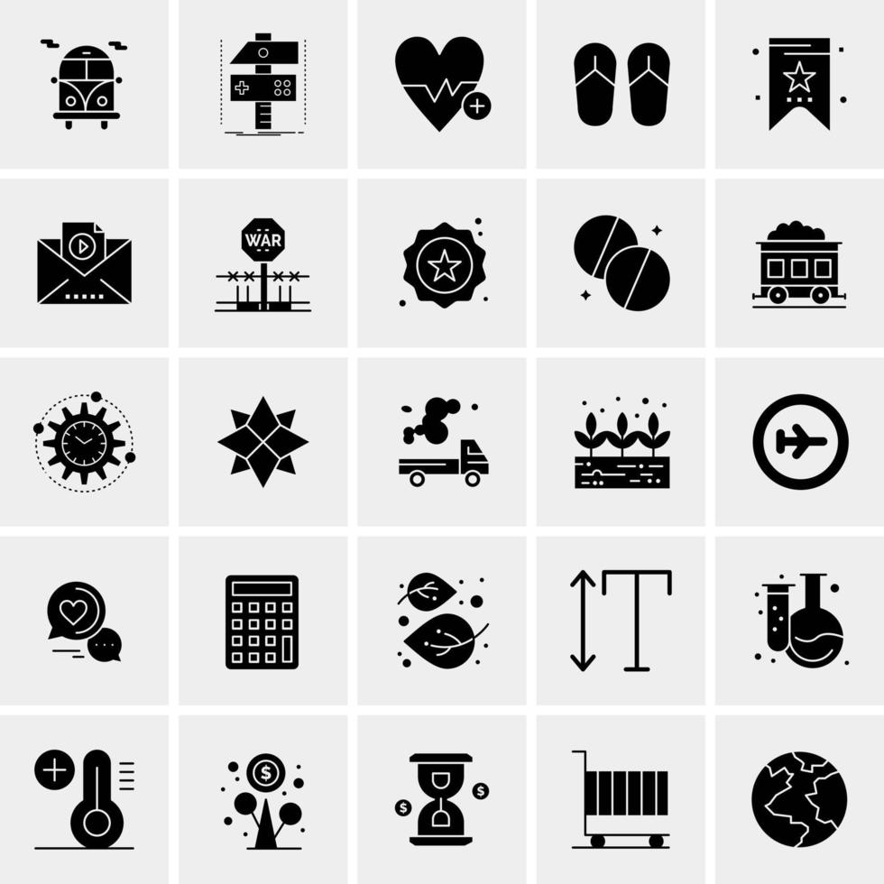 25 iconos de negocios universales vector ilustración de icono creativo para usar en proyectos relacionados con la web y dispositivos móviles