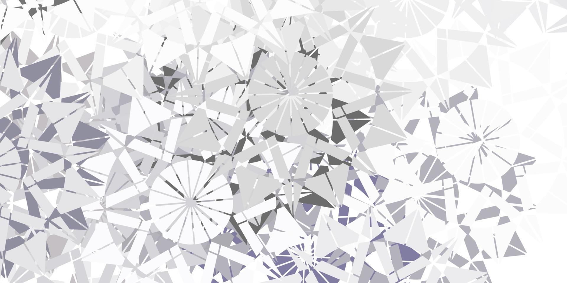 Light gray vector template with ice snowflakes.